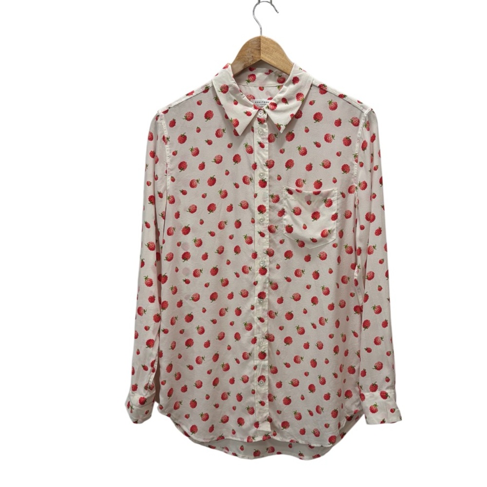 Equipment Reese Raspberry Print Silk Blouse - Picture 2 of 15